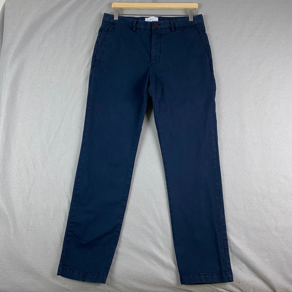 Mr P. Porter mens Pants 32x31 Navy Twill Straight Chino Casual Cotton